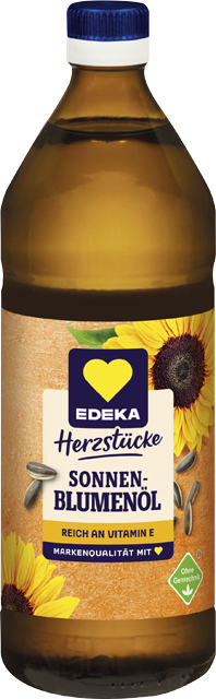 3 Flaschen EDEKA Herzstücke Sonnenblumenöl 