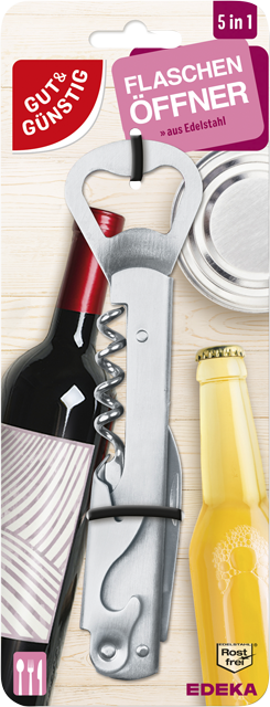 Gut & Günstig 5-in-1 Flaschenöffner
