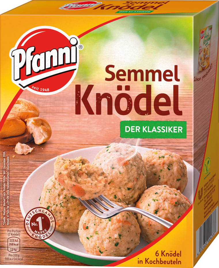 Pfanni Kartoffelpüree, Knödel- oder Kartoffelteige