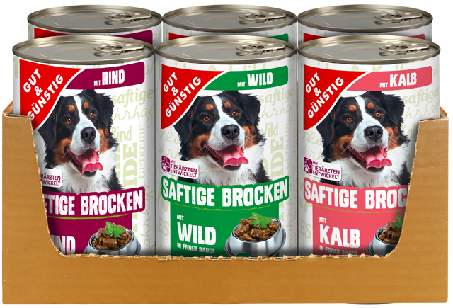 6 Dosen: Gut & Günstig Hundenahrung
