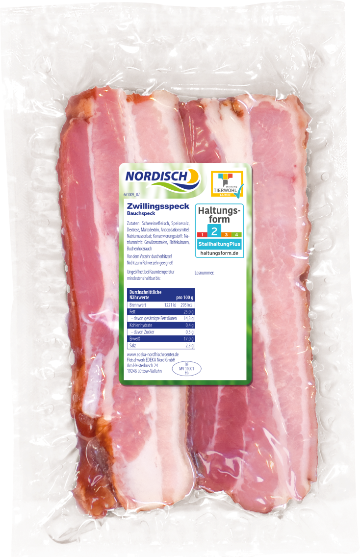 NORDISCH Bauchspeck geräuchert, Zwillingspack