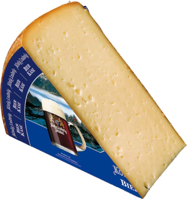 König Ludwig Bierkäse in edlem König Ludwig Dunkelbier gereift oder Rebell