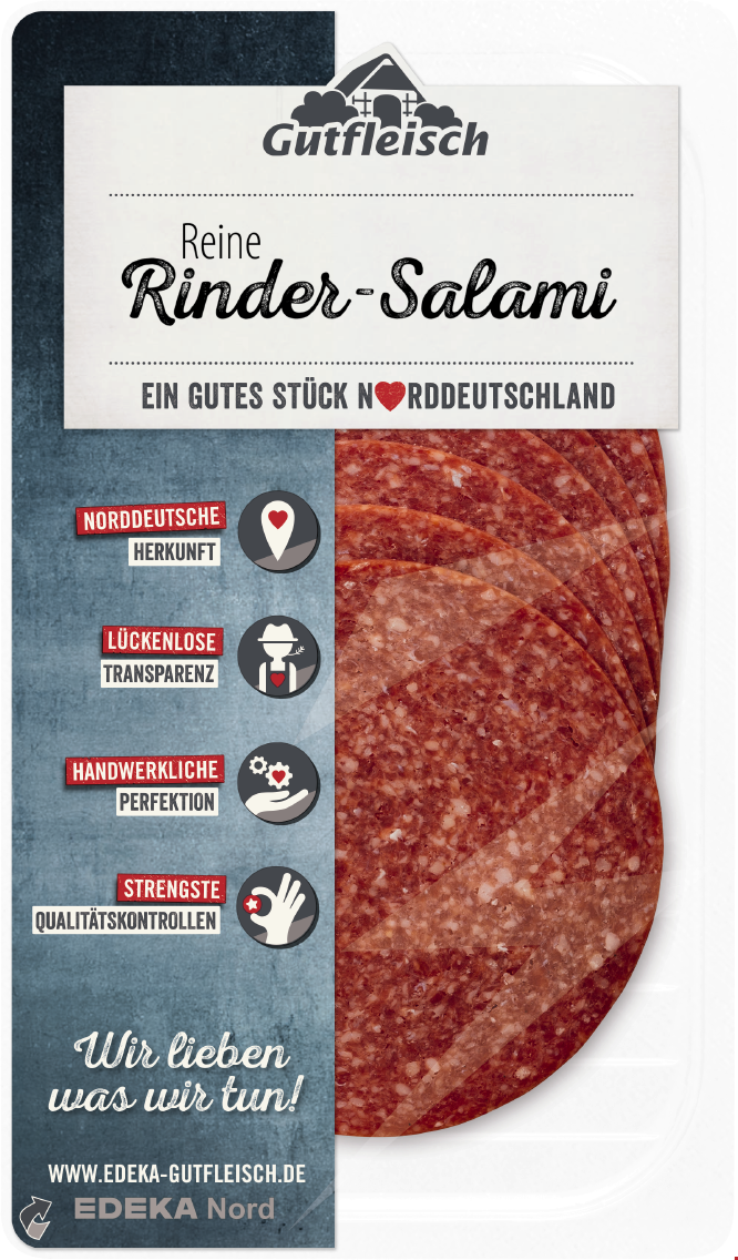 Gutfleisch Reine Rinder-Salami oder Corned Beef