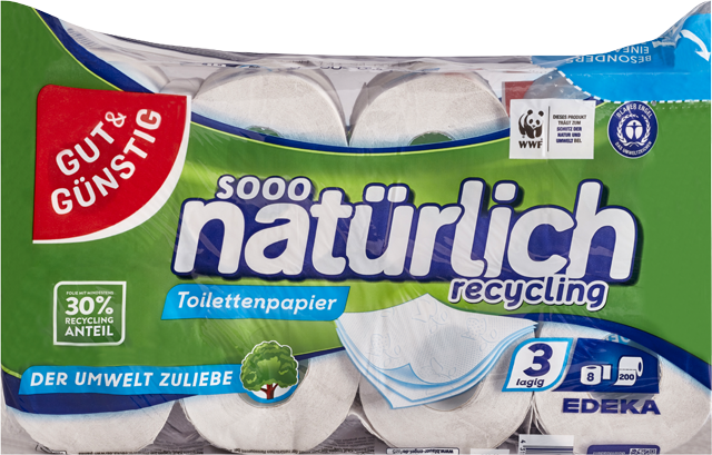 Gut & Günstig Nature Recycling-Toilettenpapier