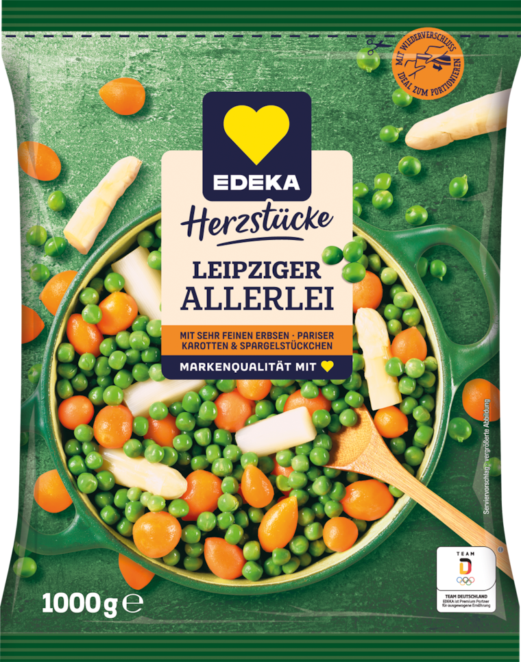 EDEKA Herzstücke Leipziger Allerlei, Mischgemüse, Pariser Karotten oder Zwiebelscheiben
