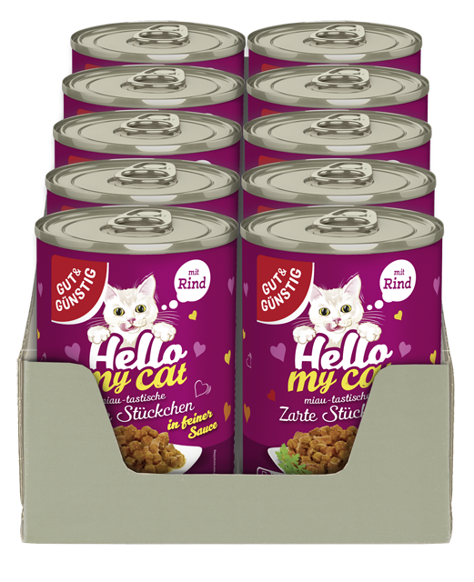 10 Dosen³ Gut & Günstig Katzennahrung 