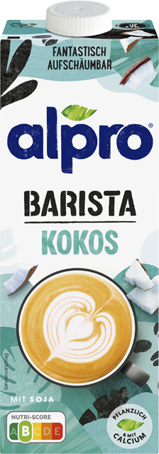 Alpro Barista Kokosnuss-Drink oder Mandeldrink