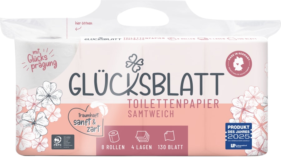 Glücksblatt Toilettenpapier
