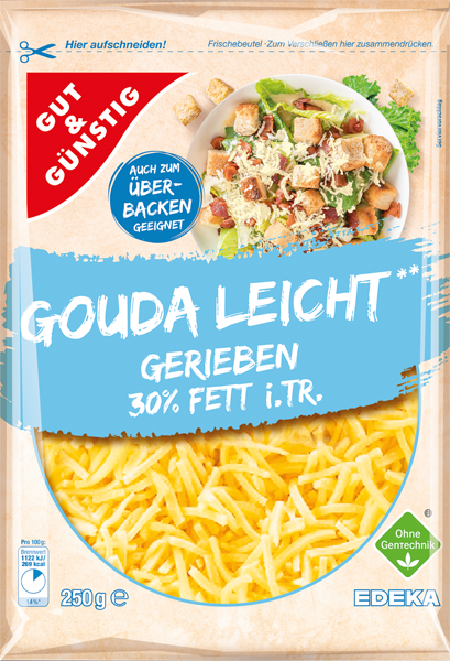 GUT&GÜNSTIG Gouda, Pizzamix, Emmentaler, Gratinkäse, Mozzarella oder Edamer gerieben