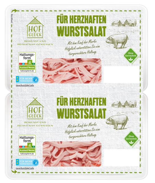 Hofglück Lyoner in Streifen