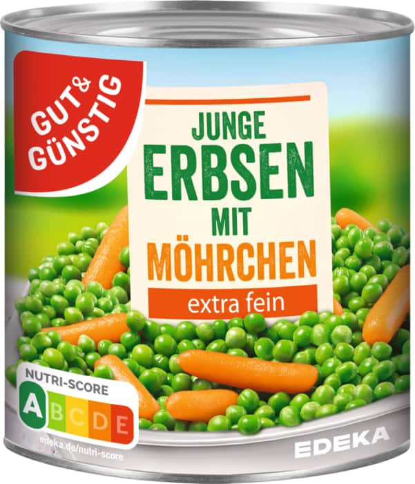 Gut&Günstig Junge Erbsen mit Möhrchen