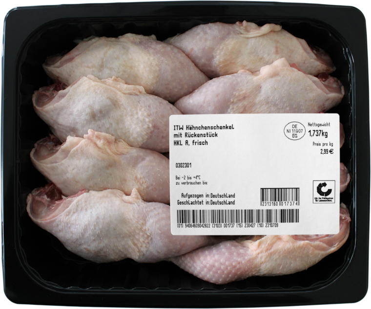 Hähnchenschenkel mit Rückenstück