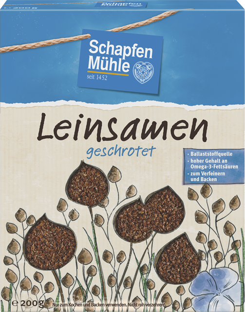 Schapfen Mühle Leinsamen geschrotet 