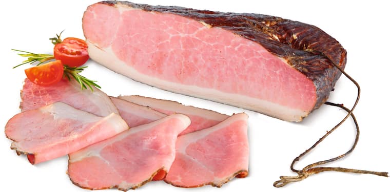 Schwarzgeräucherte Schlegelstücke