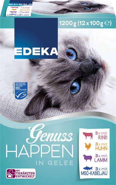 EDEKA Genuss Happen für Katzen Gelee