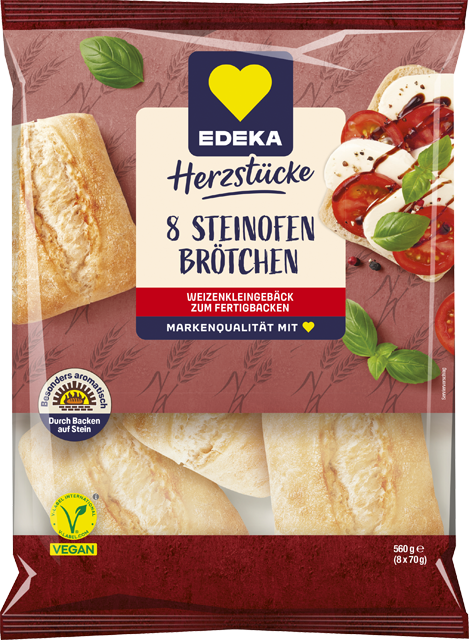 EDEKA Herzstücke 8 Steinofenbrötchen