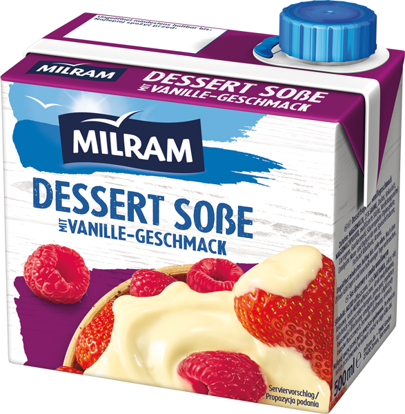 Milram Vanillesoße oder Dessert