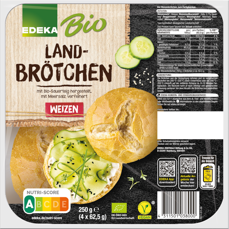 EDEKA Bio Landbrötchen