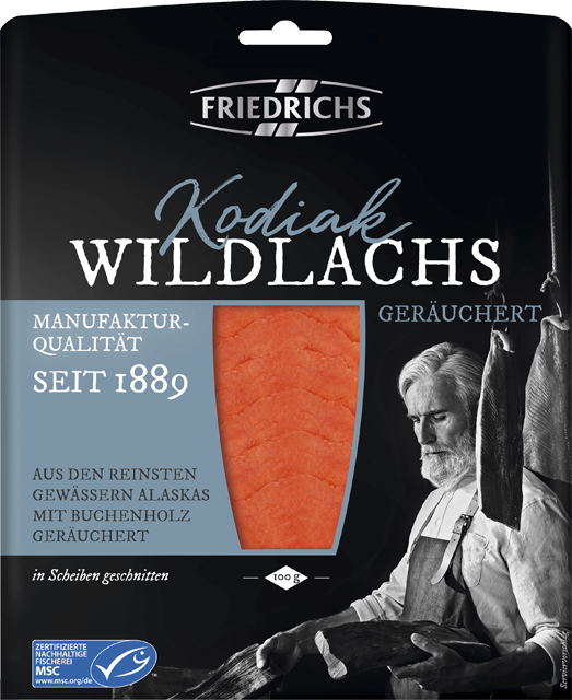 Friedrichs Kodiak Wildlachs geräuchert oder graved