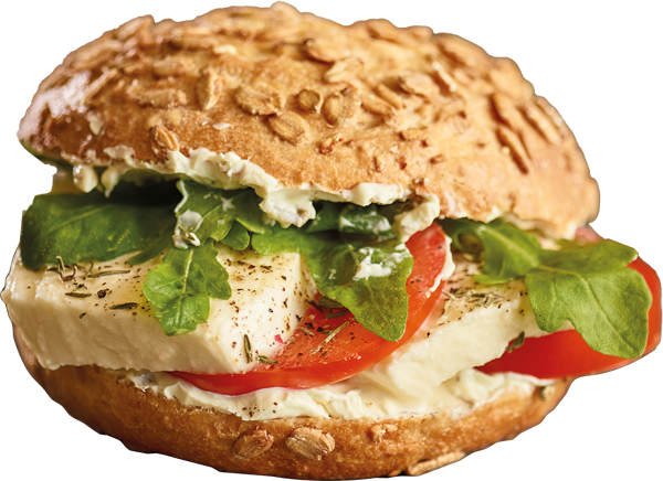 Dinkelbrötchen Tomate-Mozzarella