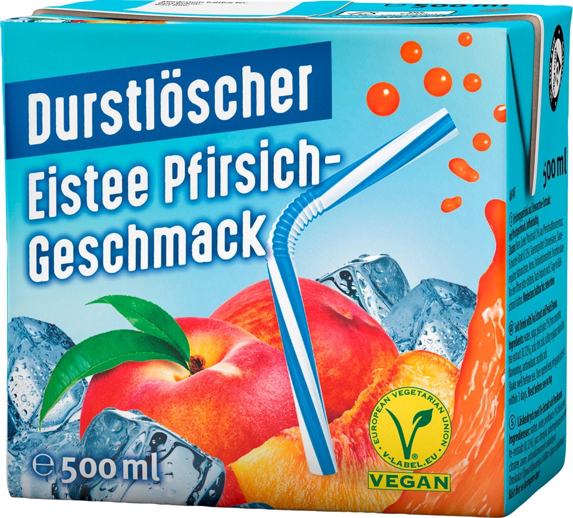 Durstlöscher Eistee Pfirsich-Geschmack oder Multivitamin 12-Frucht