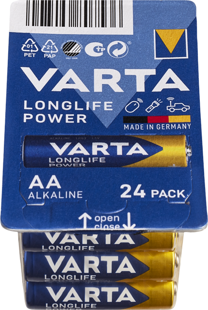 Varta Alkaline Batterien Longlife Power Micro AA oder AAA
