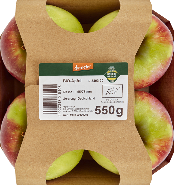 Unsere Heimat Bio Demeter Äpfel Gala