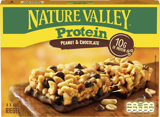 Nature Valley Protein Riegel Peanut & Chocolate oder Salted Caramel Nut