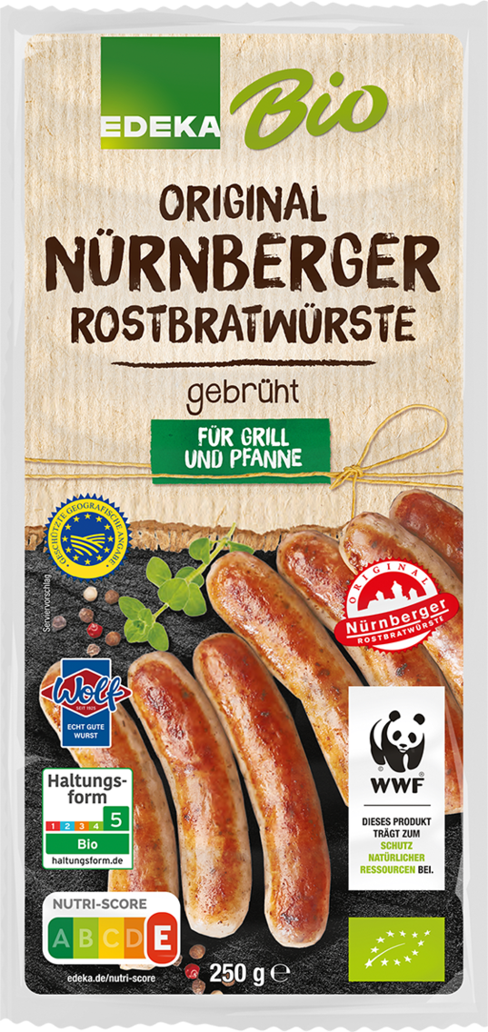 EDEKA Bio WWF Original Nürnberger Rostbratwürste