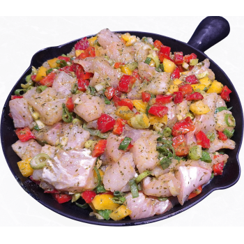 Rotbarschpfanne mit Paprika