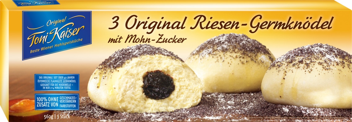 Toni Kaiser 3 Original Riesen-Germknödel