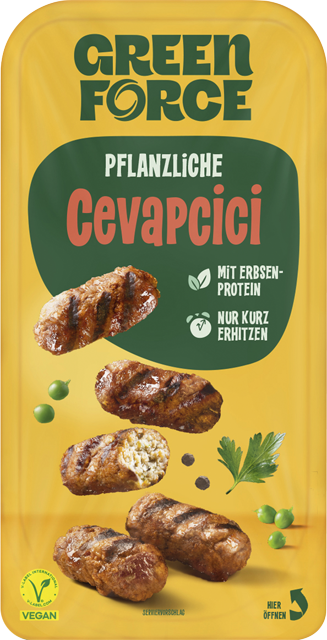 Vegan  Greenforce Cevapcici oder Bifteki 