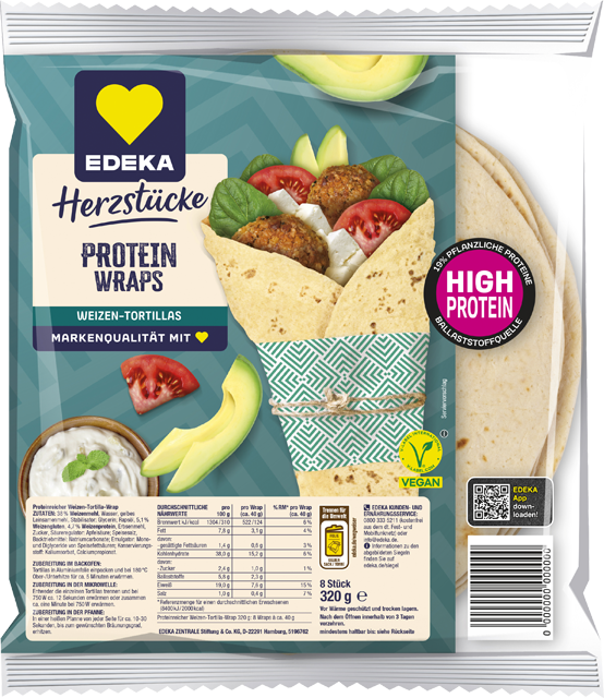 EDEKA Herzstücke Protein Wraps 