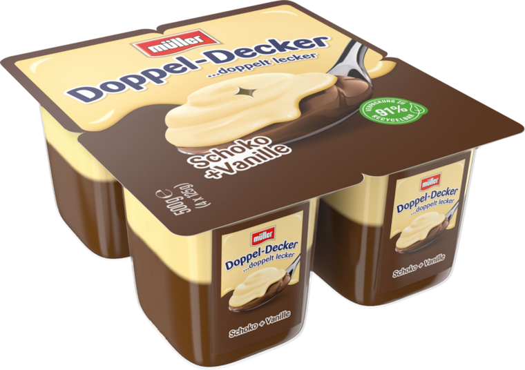 Müller Doppel-Decker Pudding oder Wackelpudding
