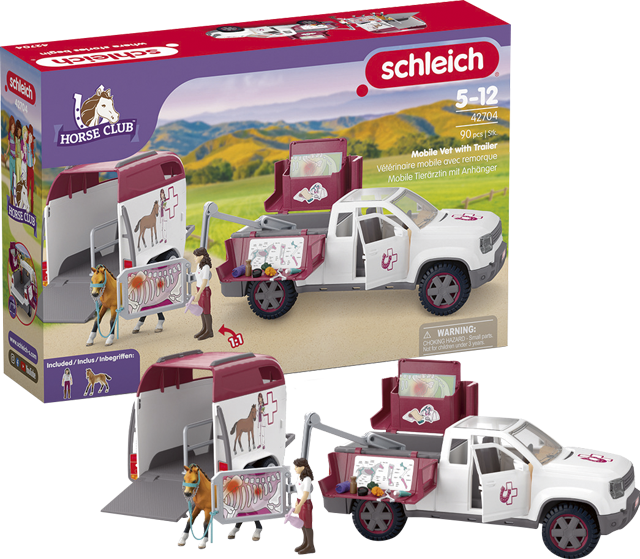 schleich HORSE CLUB Tierärztin mit Anhänger „42704“