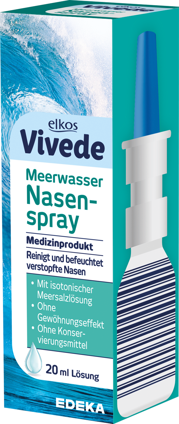 EDEKA elkos VIVEDE Meerwasser Nasen- oder Schnupfenspray