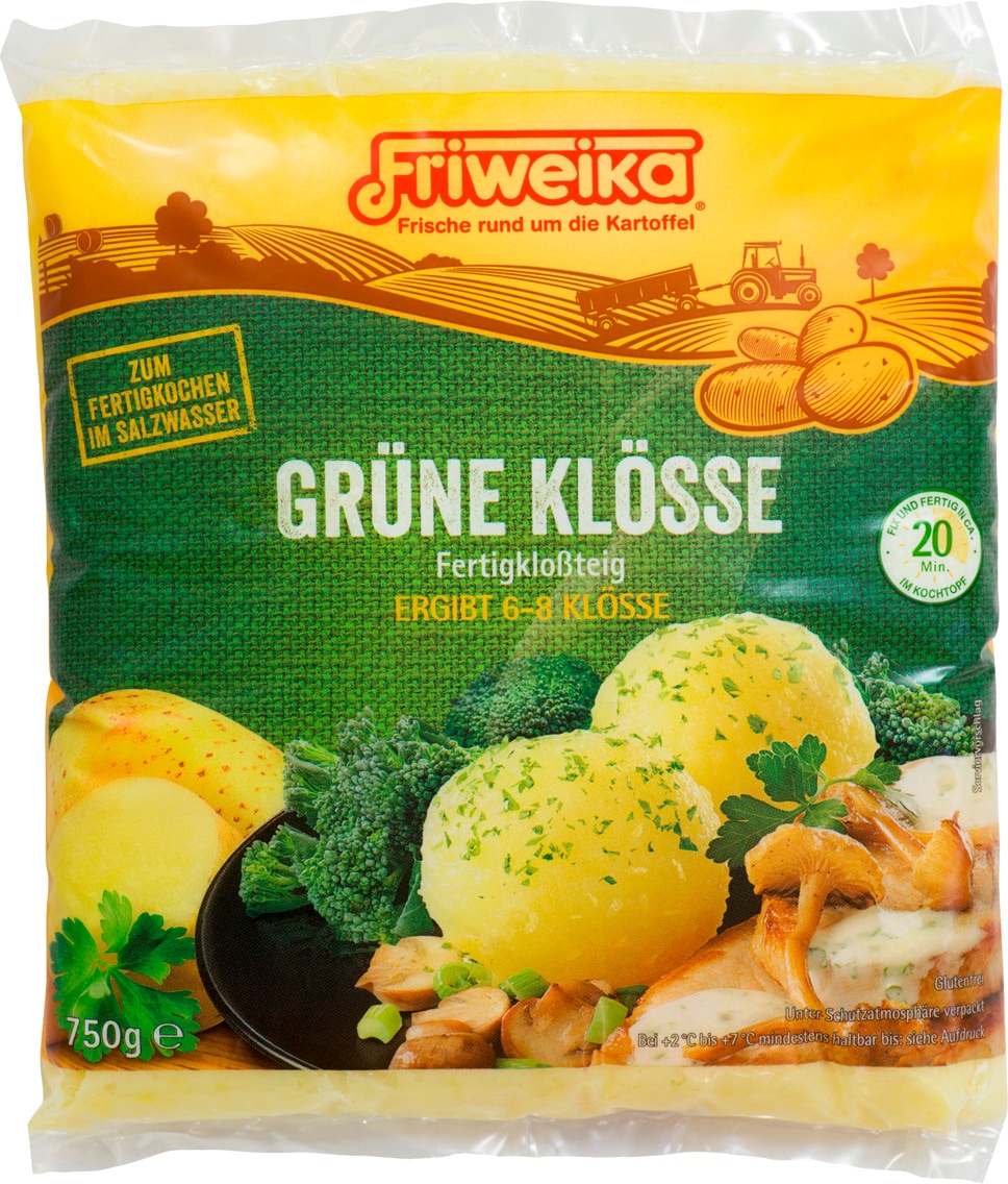 Friweika Grüne Klösse Fertigkloßteig