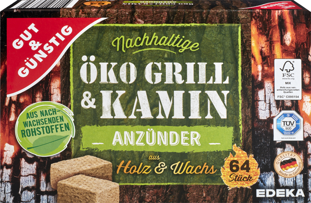 Gut & Günstig Öko Grill & Kamin Anzünder