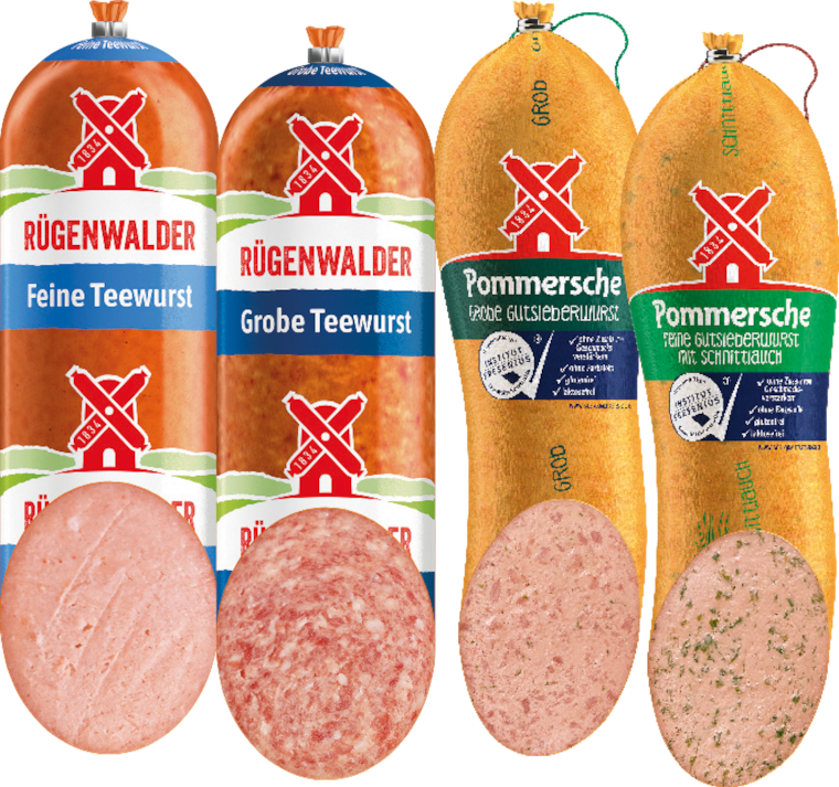 Rügenwalder Pommersche Gutsleberwurst oder Teewurst*