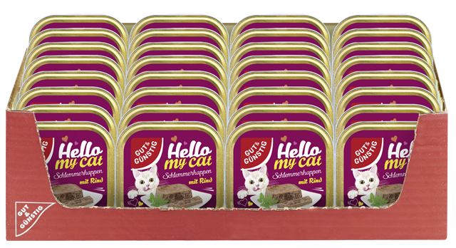 32 Packungen² Gut & Günstig Katzennahrung Schlemmerhappen 