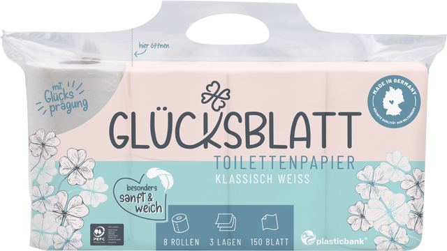 Glücksblatt Toilettenpapier