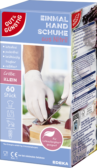 Gut & Günstig Einmalhandschuhe aus Nitril weiß