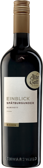Baden Alde Gott Einblick Spätburgunder Rotwein Kabinett 