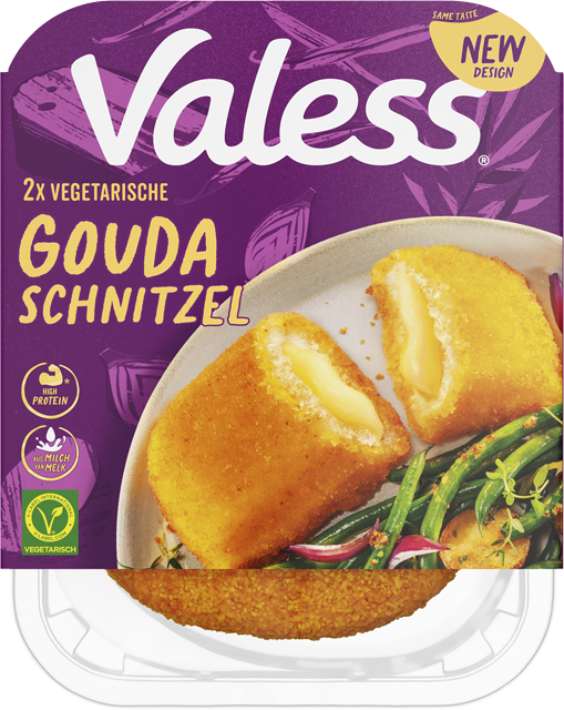 Valess vegetarische Schnitzel mit Gouda 