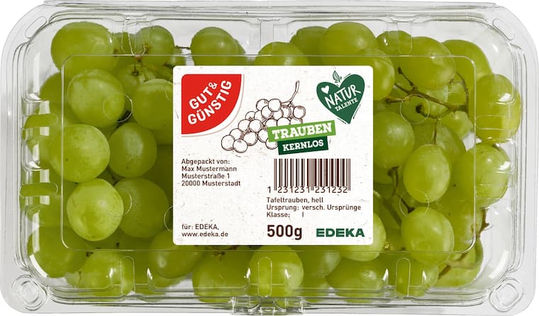 Gut & Günstig Trauben hell kernlos