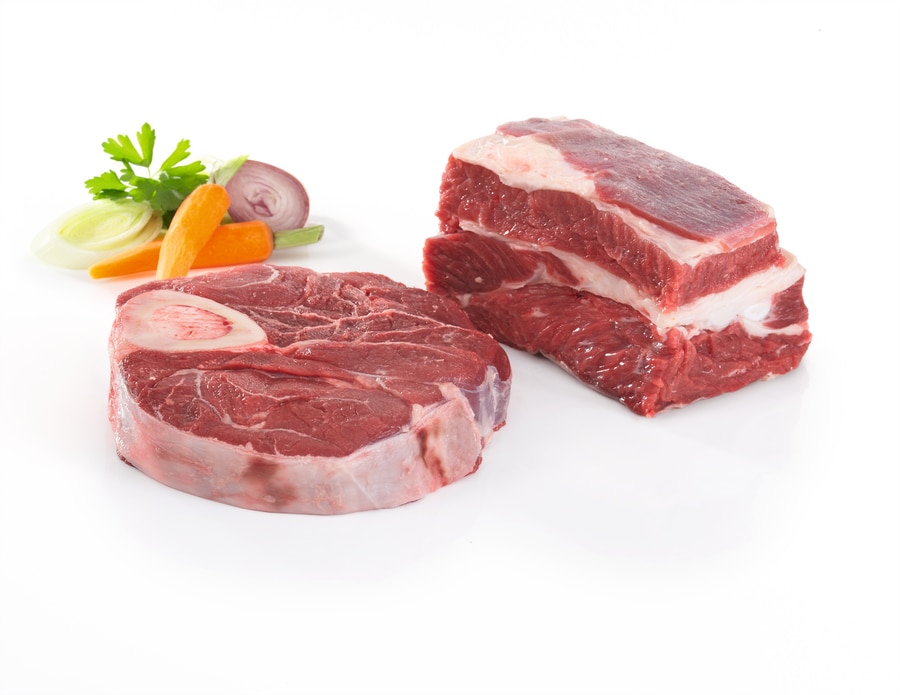 Jungbullen-Suppenfleisch oder -Beinscheiben