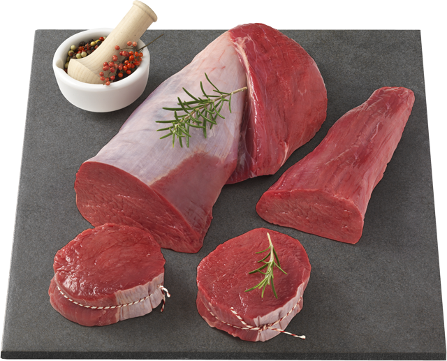 Zart gereiftes Rindfleisch: Rinderfilets/-lenden 