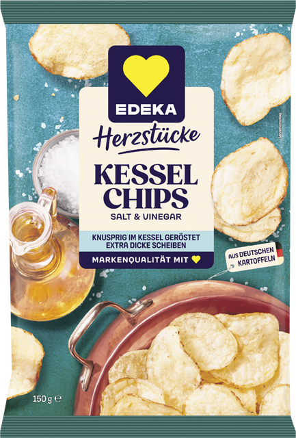 Edeka Herzstücke Kesselchips Salt & Vinegar oder Sweet Chili 