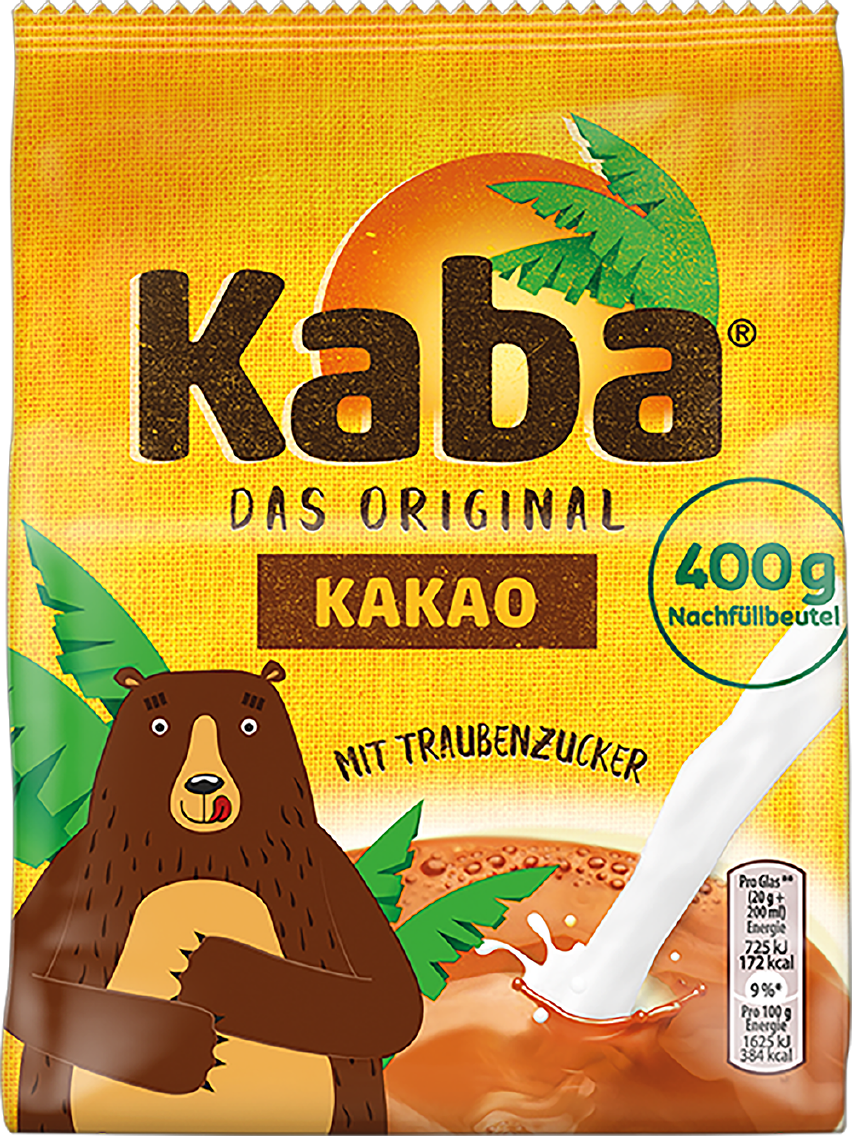 Kaba kakaohaltiges Getränkepulver