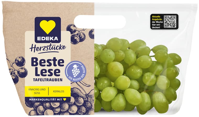 EDEKA Herzstücke Beste Lese Tafeltrauben hell oder rot kernlos